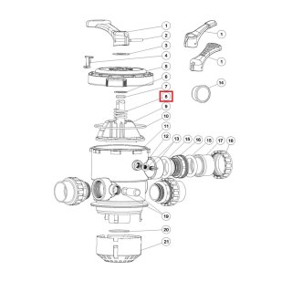 Sprężyna (03014014) do górnego zaworu przyłączeniowego filtrów 1.5" i 2" Emaux serii MPV Emaux