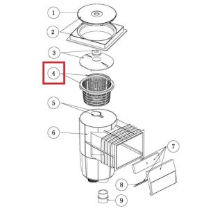 Koszyczek do skimmera Emaux serii EM0130/EM0140 Emaux