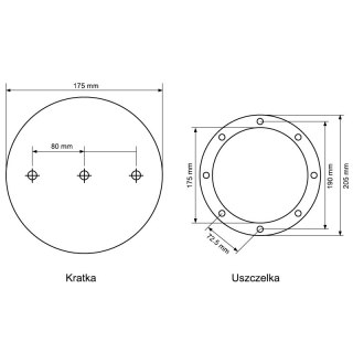 Kratka odpływu dennego do basenu Emaux EM28хх (1050195) Emaux