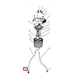 Kształtka węża powietrza Emaux elementu montażowego przeciwprądu EM0055 (89090116) Emaux