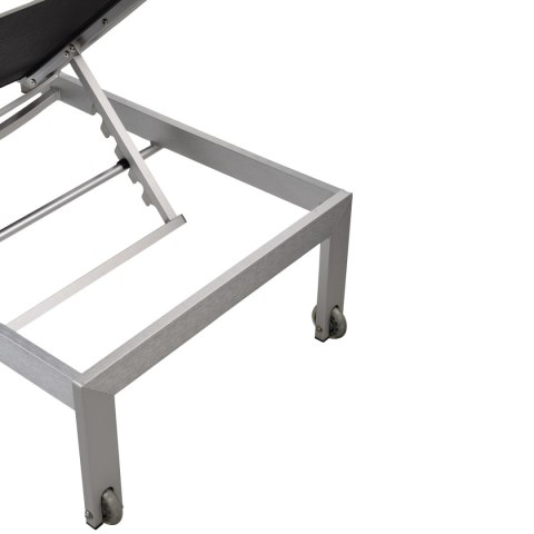 Leżak aluminiowy basenowy Aquaviva Kim czarny, wymiary 1950x630x300 mm, regulowane oparcie, kod produktu 310 200