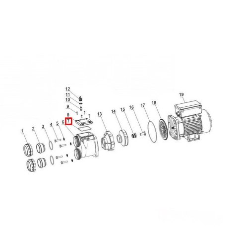 Pierścień uszczelniający pokrywy pompy Aquaviva XDA Aquaviva