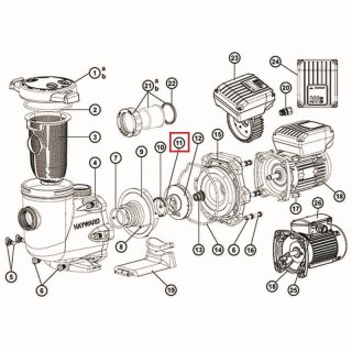 Pierścień uszczelniający pompy Hayward Tristar (SPX3021R) Hayward