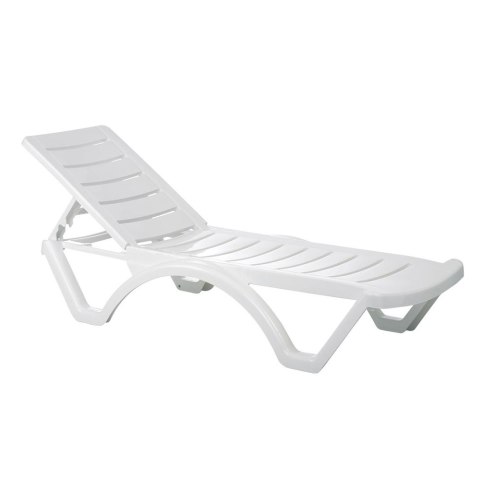 Leżak basenowy z tworzywa Aquaviva Aqua biały SAV076, regulowany z kółkami, do użytku w wodzie i ogrodzie, EAN 4820290401037