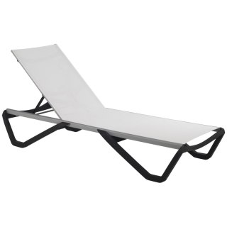 Leżak aluminiowy Wave biały z czarnym stelażem (1910х715х300 mm) Aquaviva