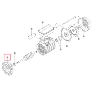 Przedni kołnierz silnika pompy Fiberpool BCP/BC/BCPG/BCG/BTP (MEC 112) Fiberpool