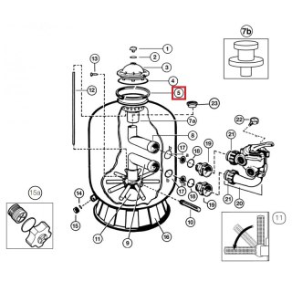 Zacisk Hayward do filtra S0310T/S0360T/S0310Se/S0360Se (SX0310N) Hayward