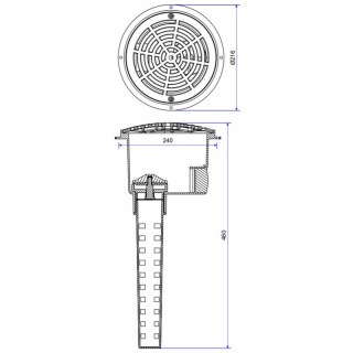 Zawór hydrostatyczny Emaux EM2833HC do basenów betonowych Emaux