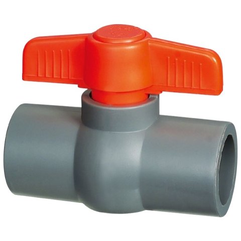 Zawór kulowy PVC Era kompaktowy, jednoczęściowy d50 mm Era
