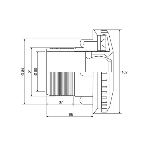 Dysza ścienna do basenów Hayward 3321 uniwersalna/folia Hayward