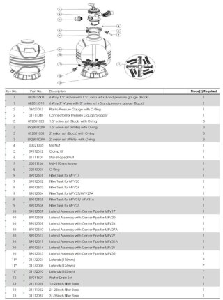 Kolektor z rurą do filtrów Emaux MFV17 89012507 Emaux