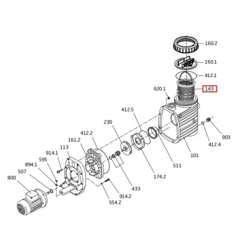 Koszyk filtra wstępnego Speck BADU ТОР ІІ (292.0314.300) Speck
