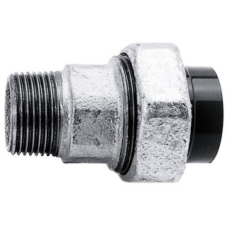 Mufa składana PVC/stal Praher przejściowa z gwintem zewnętrznym, d50x1-1/2" Praher