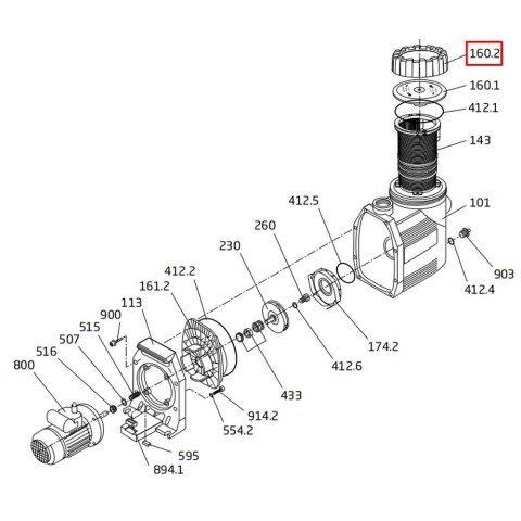 Nakrętka filtra wstępnego Speck BADU Prime (292.1116.020) Speck