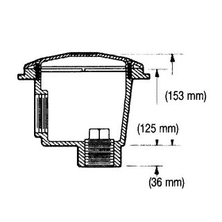 Odpływ denny antywirowy do basenów foliowych Hayward WG1049AVE 2'' Hayward