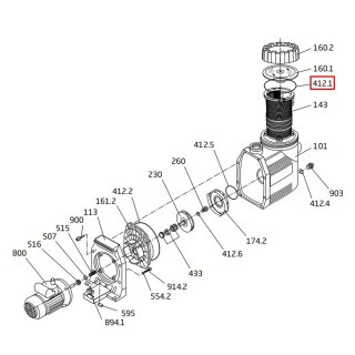 Pierścień uszczelniający pokrywy filtra wstępnego Speck BADU Prime (292.1141.210) Speck