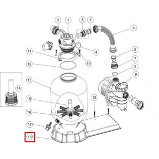 Podstawa filtra FSP/F350-4-6W Emaux