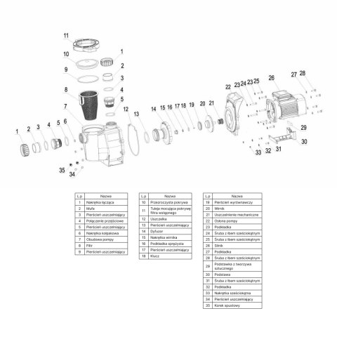 Pompa do basenu Aquaviva LX PRO SWPA400VS (33 m3/ч, 4 HP, 220 V), zmienna prędkość Aquaviva