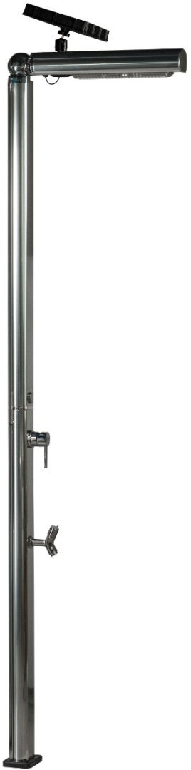 Prysznic zewnętrzny Aquaviva Quick z podświetleniem LED i z kranikiem do mycia stóp, aluminium Q825/9007-QL Aquaviva