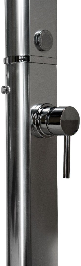 Prysznic zewnętrzny Aquaviva Quick z podświetleniem LED i z kranikiem do mycia stóp, aluminium Q825/9007-QL Aquaviva