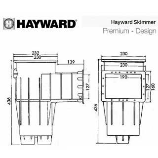 Skimmer Hayward 3110 PREMIUM Standart do basenów betonowych Hayward