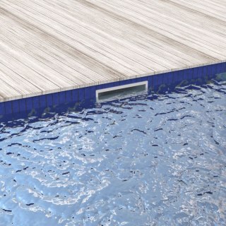 Skimmer do basenów foliowych Emaux EM0180-SV MIRROR, wstawki mosiężne Emaux