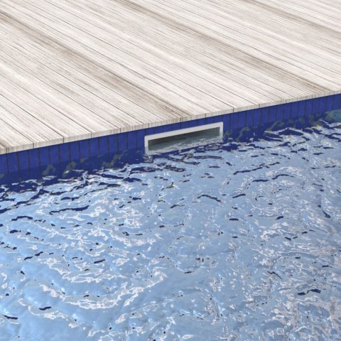 Skimmer do basenów foliowych Emaux EM0180-SV MIRROR, wstawki mosiężne Emaux