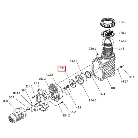 Wirnik pompy Speck BADU ТОР ІІ/14 (292.1123.030) Speck