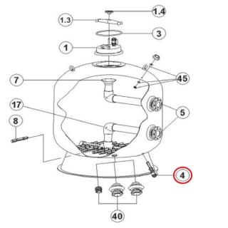 Zawór spustowy filtra Hayward HCFF BOBBIN Hayward