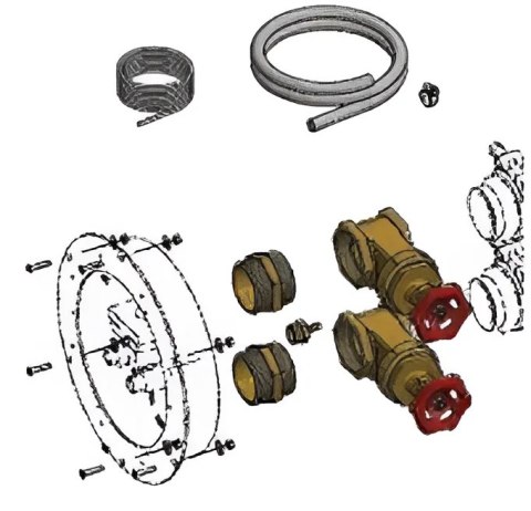 Zestaw baterii przeciwprądu Pahlen Jet Swim Motion, do betonu z folią Pahlen