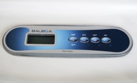 Wanna SPA Aquajoy Lagoon 195x82cm, marmur srebrnobiały, 7-osobowa, system Balboa, 28 dysz