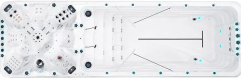 Jacuzzi z hydromasażem Passion Spas Vitality (708x225x126 cm), srebrno-biały Passion Spas