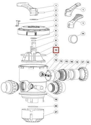 Pierścień uszczelniający pokrywy zaworu Emaux MPV-08 (2010003) Emaux