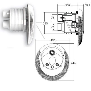 Przeciwprąd do basenu Aquaviva WTB300T Kit 60 m3/h (380 V), bez złączek Aquaviva