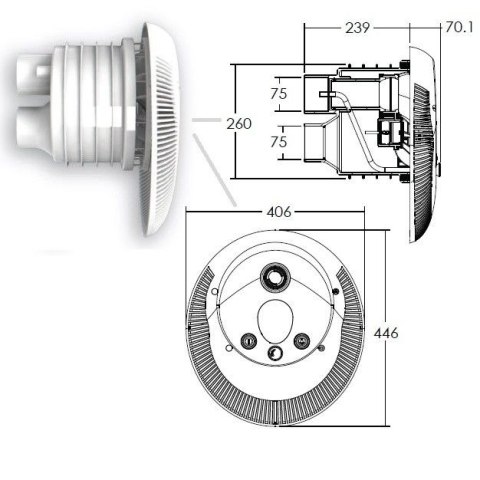 Przeciwprąd do basenu Aquaviva WTB300T Kit 60 m3/h (380 V), bez złączek Aquaviva