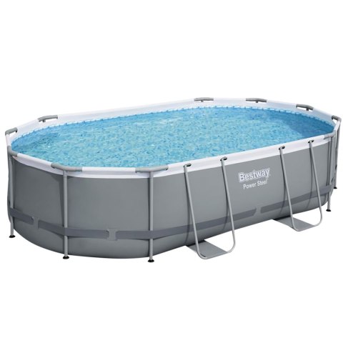Basen stelażowy Bestway 56448 Power Steel (488х305х107 cm) z filtrem wkładowym, drabinką i pokrywą Bestway