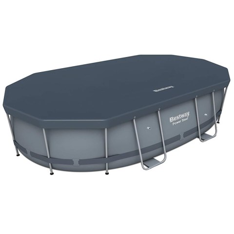 Basen stelażowy Bestway 56448 Power Steel (488х305х107 cm) z filtrem wkładowym, drabinką i pokrywą Bestway