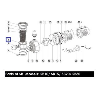 Filtr wstępny pompy Emaux SB (89021305) Emaux