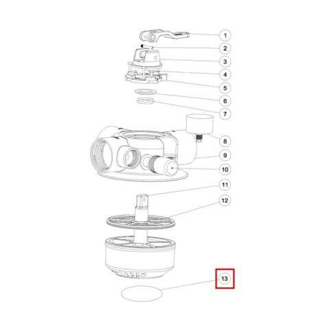Pierścień uszczelniający dyfuzora Emaux do zaworu MPV16 Emaux