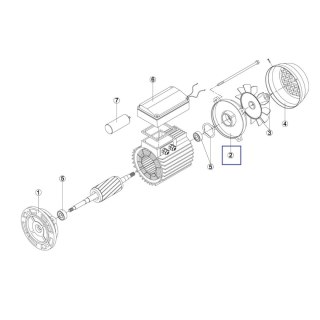 Pokrywa tylna silnika elektrycznego pompy KA/KAP 250-450 (MEC-90) 7304.A/ RBM1020.42R/ RMOT0002.04R Kripsol