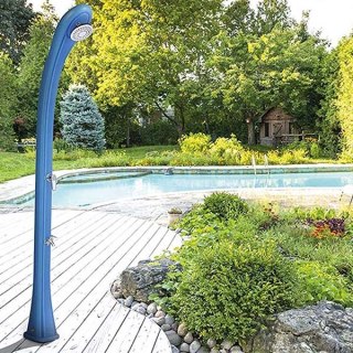 Prysznic solarny Aquaviva So Happy z kranikiem do mycia stóp, niebieski DS-H221BL, 28 l Aquaviva