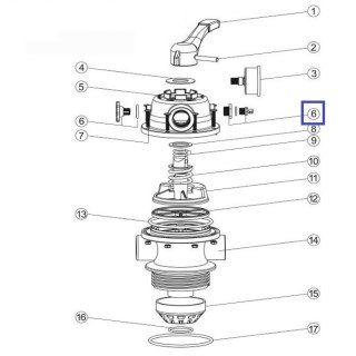 Zawór wysokociśnieniowy Emaux z pierścieniem uszczelniającym 1.0" do zaworu MPV-06 89281202 Emaux