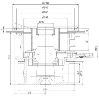 Dysza do hydromasażu BADU ścienna/podłogowa, 40 mm Speck
