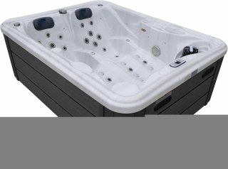 Jacuzzi z hydromasażem Aquajoy Bali (210х160х77 cm), marmur srebrnobiały Aquajoy