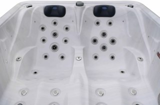 Wanna SPA z hydromasażem Aquajoy Bali (210х160х77 cm), marmur srebrnobiały Aquajoy