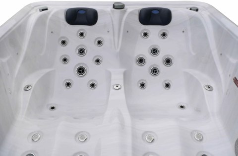 Jacuzzi z hydromasażem Aquajoy Bali (210х160х77 cm), marmur srebrnobiały Aquajoy