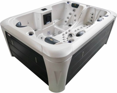 Wanna SPA Aquajoy Miami marmur srebrnobiały, sterowanie Balboa, 68 dysz, 3-osobowa