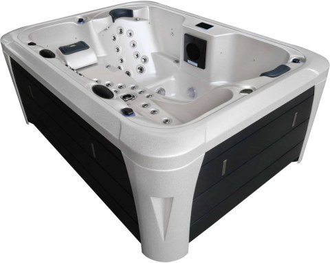 Wanna SPA Aquajoy Miami marmur srebrnobiały, sterowanie Balboa, 68 dysz, 3-osobowa