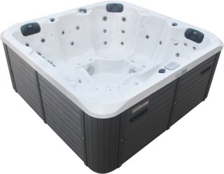 Jacuzzi z hydromasażem Aquajoy Riviera (200х200х90 cm), marmur srebrnobiały Aquajoy