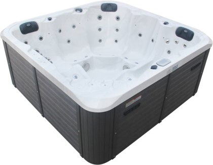 Wanna SPA z hydromasażem Aquajoy Riviera basic (200х200х90 cm), marmur srebrnobiały Aquajoy